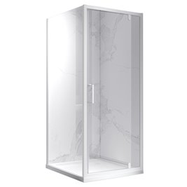 Biała kabina prysznicowa 90x80 prostokątna drzwi pełne uchylne KZ05A