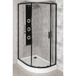 Kabina prysznicowa asymetrczyna z brodzikiem lewa 100x80 Solid RPA BL Kerra