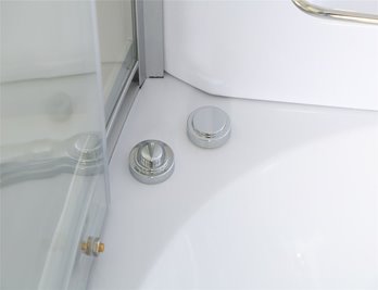 Duża wanno kabina Spa z hydromasażem + sauna parowa 155x155 cm MO-0543