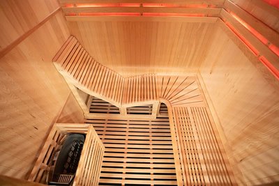 Sauna sucha fińska piec 6 KW Harvia BC60 + kamień solny 180X160X200CM MO-EA4-L Mazur