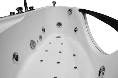 Wanna z hydromasażem narożna 169x90 cm lewa MO-0024