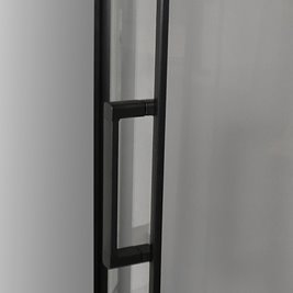 Kabina prysznicowa zabudowana z hydromasażem czarna 90x90 Wega Black Kerra