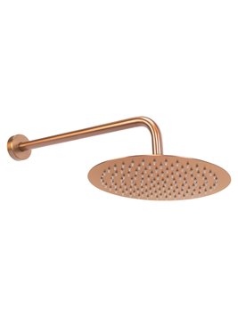 Miedź szczotkowana zestaw prysznicowy podtynkowy termostat box Lungo Rea