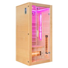 Sauna na podczerwień jednoosobowa + kamienie solne 90X90X190CM MO-EA1RS Infrared Mazur