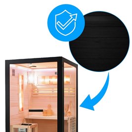 Sauna fińska 2 osobowa wysokotemperaturowa 3,5KW piec Harvia 120x120 cm FORSA1-BL zdjęcie 7