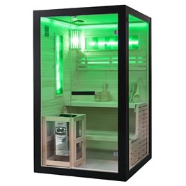 Sauna fińska 2 osobowa wysokotemperaturowa 3,5KW piec Harvia 120x120 cm FORSA1-BL zdjęcie 21