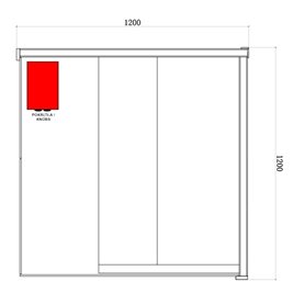 Sauna fińska 2 osobowa wysokotemperaturowa 3,5KW piec Harvia 120x120 cm FORSA1-BL zdjęcie 29
