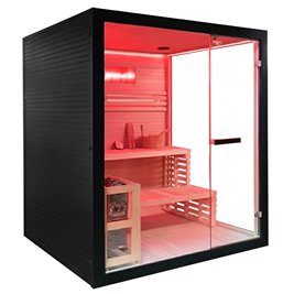 Sauna fińska 2 osobowa wysokotemperaturowa 4,5KW piec Harvia 150x140 cm FORSA2-BL zdjęcie 15