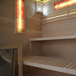 Sauna fińska 2 osobowa wysokotemperaturowa 4,5KW piec Harvia 150x140 cm FORSA2-BL zdjęcie 22