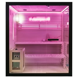 Sauna fińska 2 osobowa wysokotemperaturowa 4,5KW piec Harvia 150x140 cm FORSA2-BL zdjęcie 23