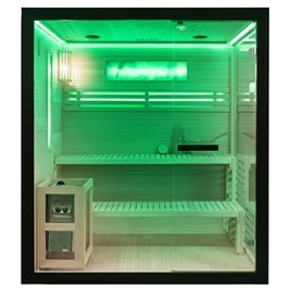 Sauna fińska 2 osobowa wysokotemperaturowa 4,5KW piec Harvia 150x140 cm FORSA2-BL zdjęcie 27