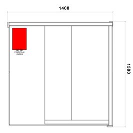 Sauna fińska 2 osobowa wysokotemperaturowa 4,5KW piec Harvia 150x140 cm FORSA2-BL zdjęcie 30