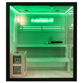 Sauna fińska 4 osobowa wysokotemperaturowa 6 KW piec Harvia 180x160 cm FORSA3-BL zdjęcie 28