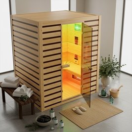 Drewniana sauna do domowego SPA