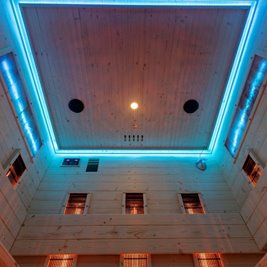 Sauna na podczerwień infrared do domu sucha 5-osobowa 180x150 cm Tromso-4 230V zdjęcie 19
