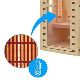 Sauna na podczerwień infrared sucha 2-osobowa 90x90 cm Tromso-1 230V zdjęcie 9