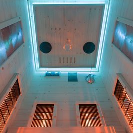 Sauna infrared z oświetleniem LED