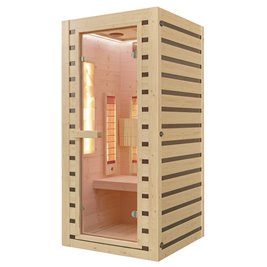 Sauna na podczerwień infrared sucha 2-osobowa 90x90 cm Tromso-1 230V zdjęcie 19