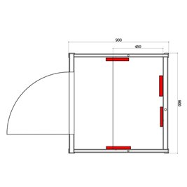 Sauna na podczerwień infrared sucha 2-osobowa 90x90 cm Tromso-1 230V zdjęcie 30