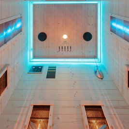 Sauna na podczerwień infrared sucha 3-osobowa 120x105 cm Tromso-2 230V zdjęcie 15