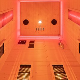 Sauna na podczerwień infrared sucha 3-osobowa 120x105 cm Tromso-2 230V zdjęcie 17