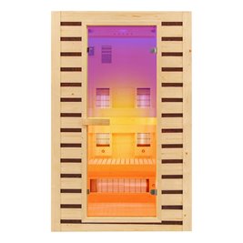 Sauna na podczerwień infrared sucha 3-osobowa 120x105 cm Tromso-2 230V zdjęcie 19