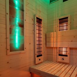 Sauna na podczerwień infrared sucha 3-osobowa 120x105 cm Tromso-2 230V zdjęcie 21