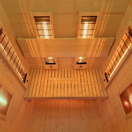 Sauna na podczerwień infrared sucha 3-osobowa 120x105 cm Tromso-2 230V zdjęcie 23