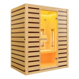 Duża sauna domowa z promiennikami