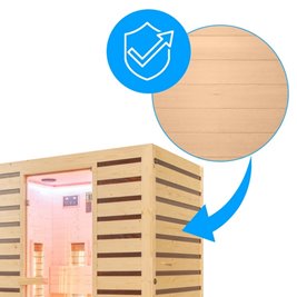 Sauna na podczerwień infrared sucha 4-osobowa 153x110 cm Tromso-3 230V zdjęcie 8