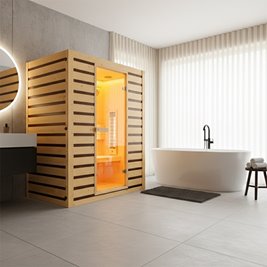 Sauna na podczerwień infrared sucha 4-osobowa 153x110 cm Tromso-3 230V zdjęcie 11
