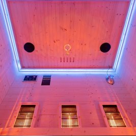 Sauna na podczerwień infrared sucha 4-osobowa 153x110 cm Tromso-3 230V zdjęcie 15