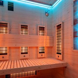 Sauna na podczerwień infrared sucha 4-osobowa 153x110 cm Tromso-3 230V zdjęcie 21