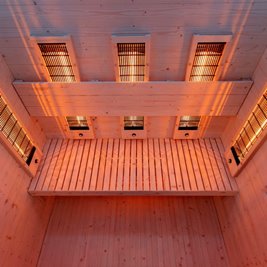 Sauna na podczerwień infrared sucha 4-osobowa 153x110 cm Tromso-3 230V zdjęcie 23