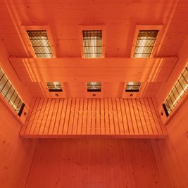 Sauna na podczerwień infrared sucha 4-osobowa 153x110 cm Tromso-3 230V zdjęcie 24