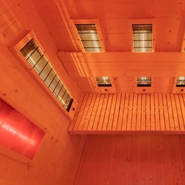 Sauna na podczerwień infrared sucha 4-osobowa 153x110 cm Tromso-3 230V zdjęcie 25