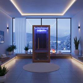 Sauna na podczerwień sucha 2-osobowa 90x90 cm ALTA1-CRB Infrared zdjęcie 4