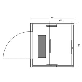 Sauna na podczerwień sucha 2-osobowa 90x90 cm ALTA1-CRB Infrared zdjęcie 25