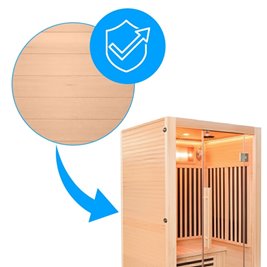Sauna na podczerwień sucha 3-osobowa 120x105 cm ALTA2-CRB Infrared zdjęcie 13