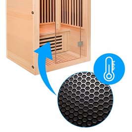 Sauna na podczerwień sucha 3-osobowa 120x105 cm ALTA2-CRB Infrared zdjęcie 15