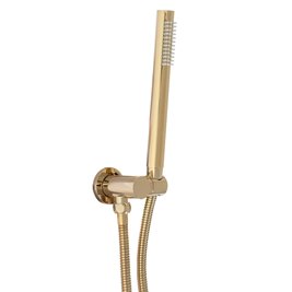 Złoty zestaw prysznicowy podtynkowy z termostatem Lungo Rea Gold