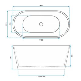 Wanna wolnostojąca owalna 170 cm Gaja Rea zdjęcie 7