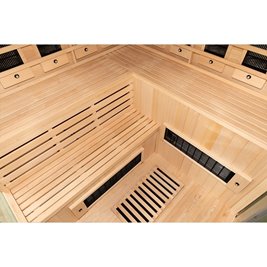 Sauna na podczerwień 6-osobowa 180x180 cm grzejniki kwarcowe i karbonowe Alta7 Infrared