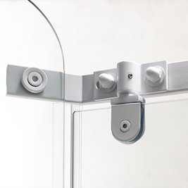 Biała kabina prysznicowa pięciokątna 80x80 drzwi uchylne KZ91A