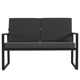 Zestaw mebli ogrodowych metalowych stół, sofa oraz fotele Carter kolor czarny