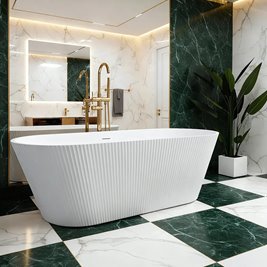 Wanna wolnostojąca ryflowana owalna 170 cm Ofelia Rea zdjęcie 5