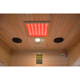 Sauna na podczerwień 3-osobowa 120x105 cm grzejniki kwarcowe i karbonowe Alta2 Infrared
