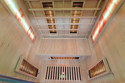 Sauna na podczerwień dwuosobowa panele sól himalajska 120X105X190CM MO-EA2R Infrared Mazur