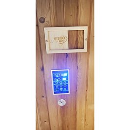 Sauna fińska ogrodowa zewnętrzna beczka 6 osobowa 210x210 Tromso