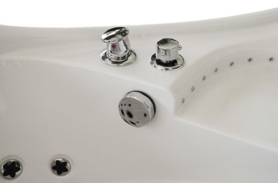 Wanna z hydromasażem narożna lewa 135x135 cm MUS-1085